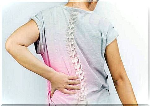 Patient experiencing back pain caused by scoliosis