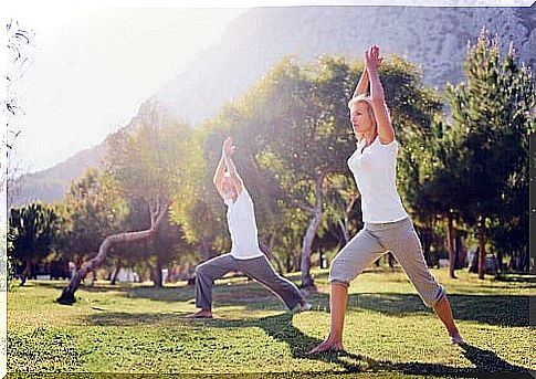 Outdoor yoga