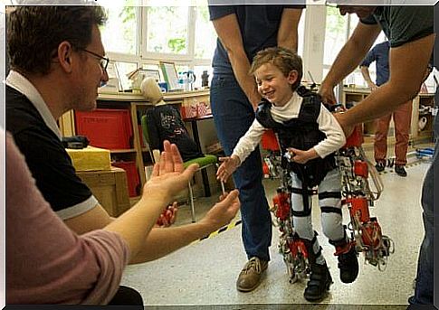 An exoskeleton was created for paraplegic children