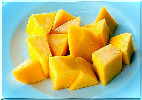 Pieces of mango