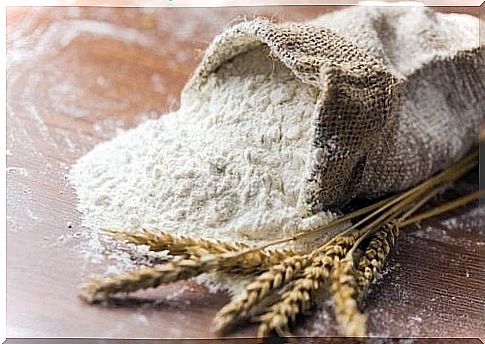 Wheat flour from which you make homemade bread