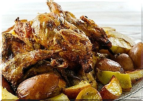 Delicious partridge recipe with red legs and wine