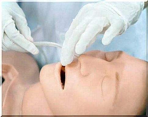 Intubation exercise performed on a manikin