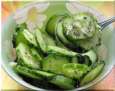 Nourishing and healthy cucumber salad