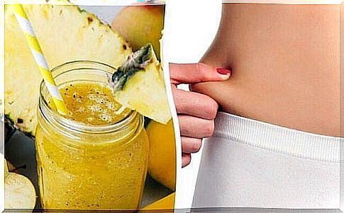 Smoothie with pineapple and celery for weight loss