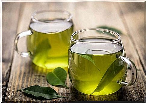 Green tea included in a diet for people with fatty liver